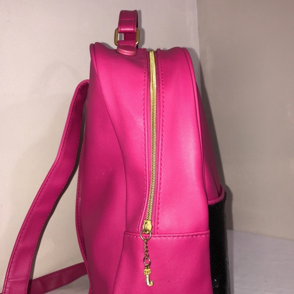 Juicy Couture Hot Pink Black Sequin Bling Backpack - Picture 11 of 16